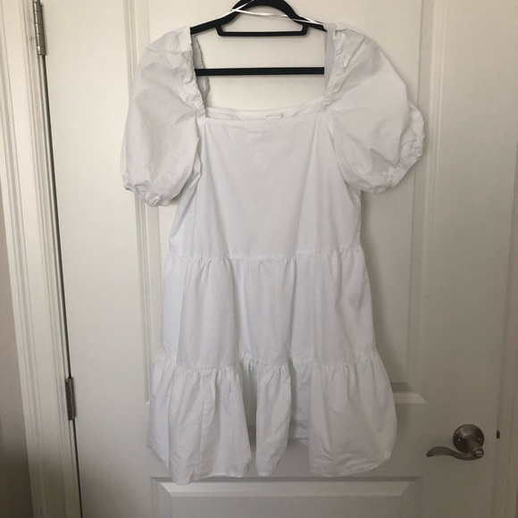 H&M White Babydoll Style Mini Dress - Picture 2 of 6